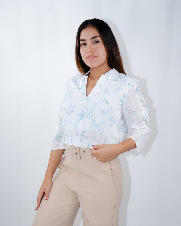 Blusa Gasa Estampada – Floral, Corte Suelto